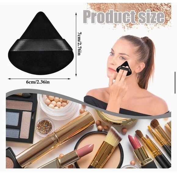 Makeup Sponge 9 Pcs Triangle Powder Puff Face Makeup Puff Soft Velour Makeup C2 - Picture 5 of 5